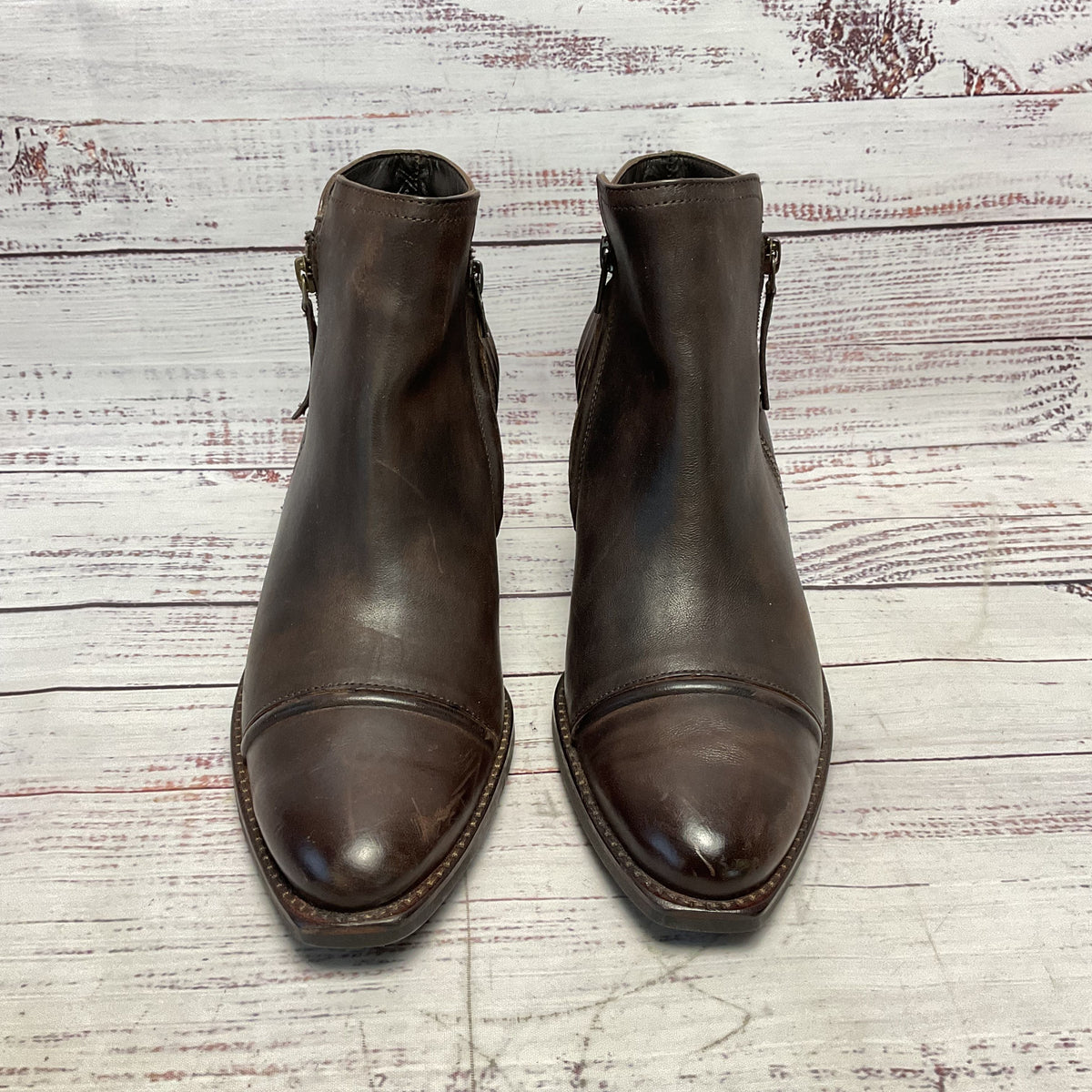 Paul Green Diandra Brown Leather Ankle Boot Women Size 9US 7UK