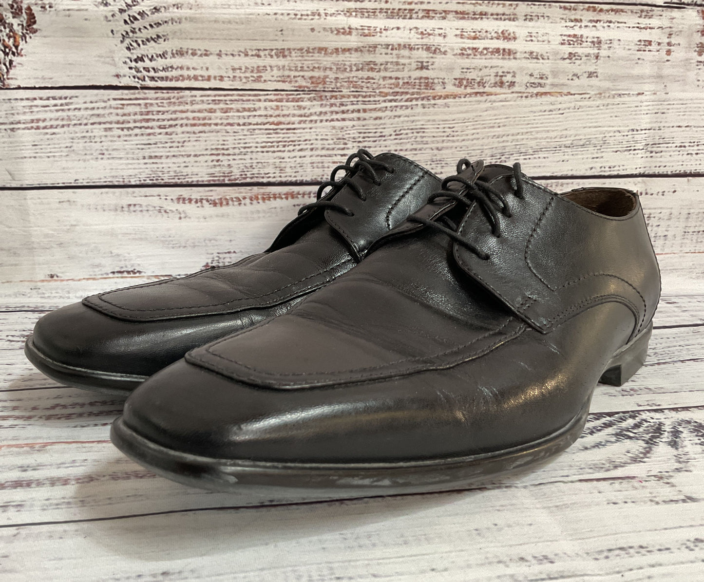 Bruno Magli Mianato Men's Black Leather Oxford Shoes Size 8.5 Made in Italy