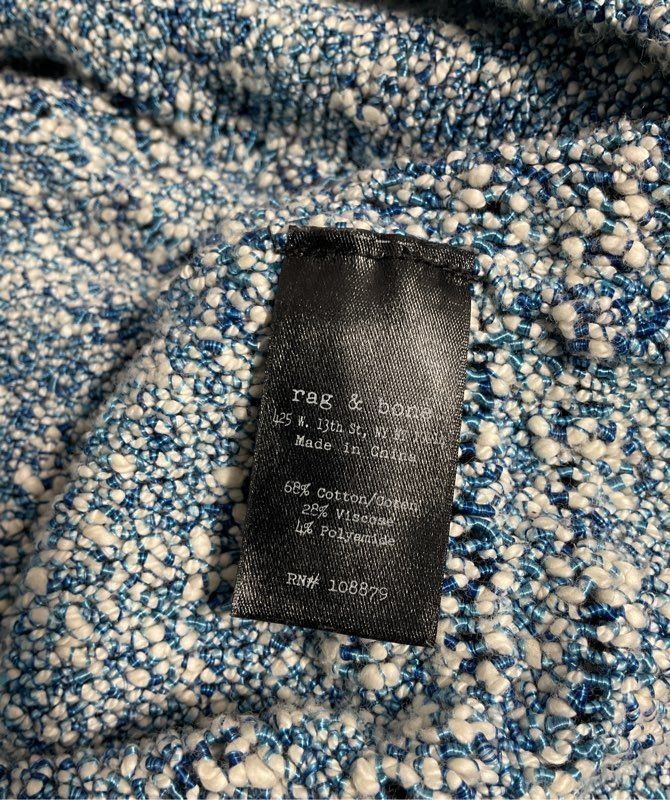 Rag & Bone Women's Blue Knit Pullover Sweater Cotton Blend Size XS