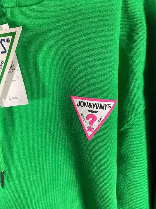 Guess USA x Jon & Vinny's Italian Green Hoodie Sweatshirt Made in USA Size M