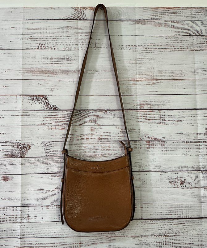 Women's Kate Spade Brown Pebbled Leather Leila North Crossbody Bag