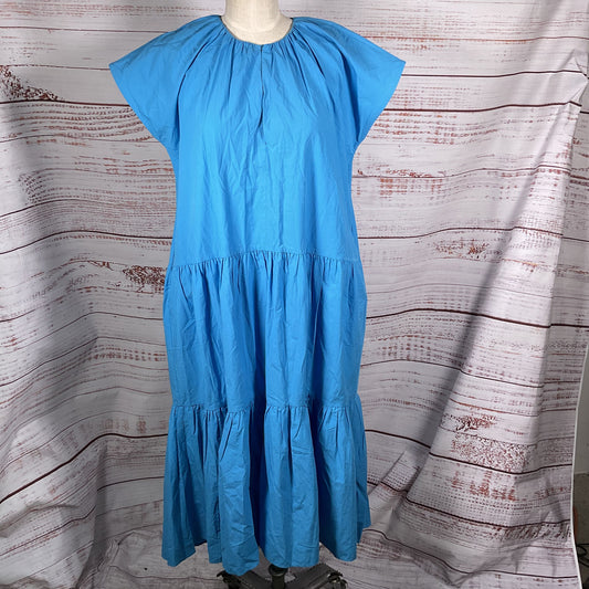 NWT COS Womens Tiered Cap Sleeve Ruffle Long Dress- SZ EUR34/ 6/8 US (OVERSIZED)