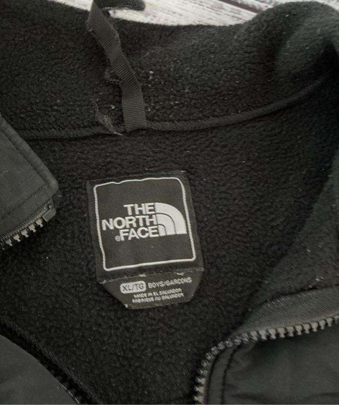 Boy's The North Face Black Fleece & Nylon Jacket Size XL