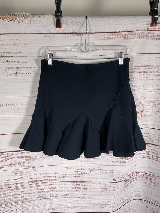 Derek Lam 10 Crosby Skirt Women's Navy Blue Godet Ruffle Mini Chic Preppy Size 2