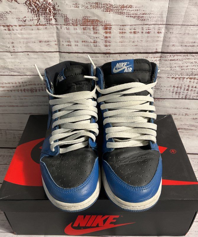 Nike Air Jordan 1 Retro High OG GS Dark Marina Blue YOUTH Size 6.5Y 575441-404