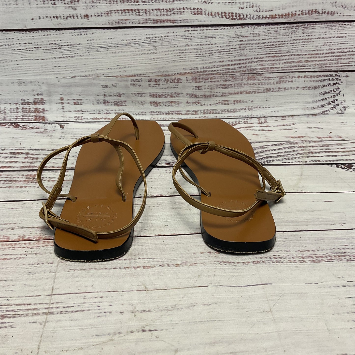 ATP Atelier All Tomorrow's Parties Ateliers Brown Leather Sandals Flat Women Sz6