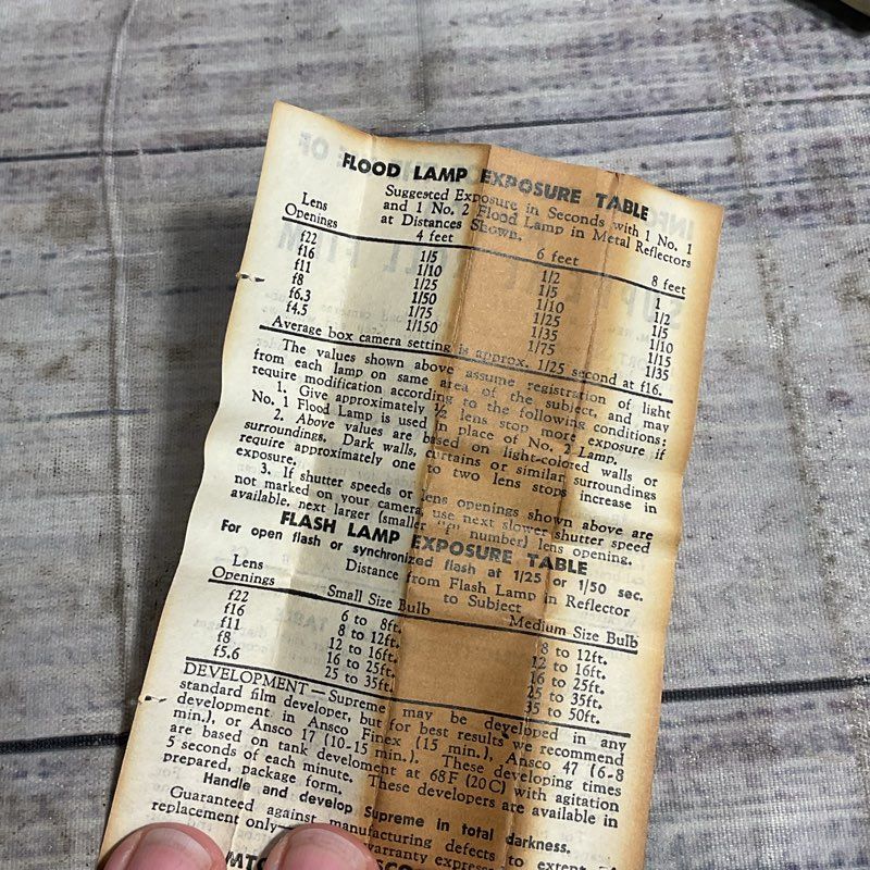 VTG. Ansco Supreme High Speed Panchromatic 35mm Film Exp. June 1949