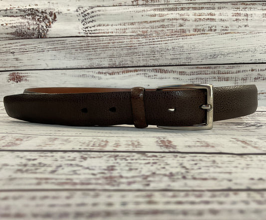 Cole Haan Men's Textured Brown Leather Belt Size 36 Made in The U.S.A.