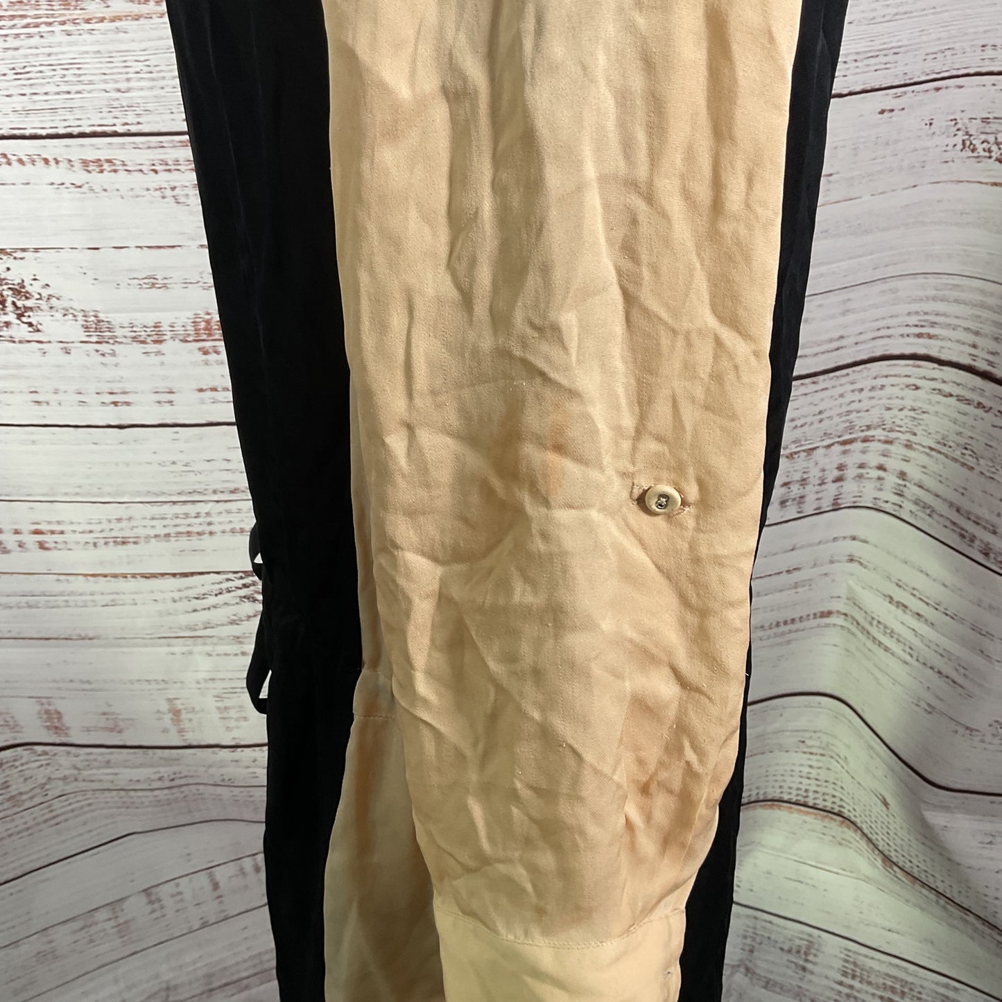 Mason Barney New York Peach Black Long Sleeve Stained Dress - Size 2