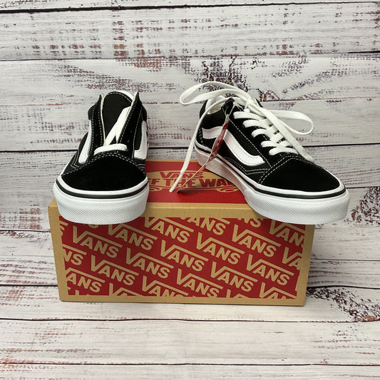 VANS Kids Old Skool Shoes Black White Sneaker Casual Shoe Kids 13