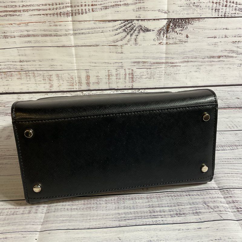 KATE SPADE Staci Black Leather Small Satchel Handbag (MISSING STRAP)