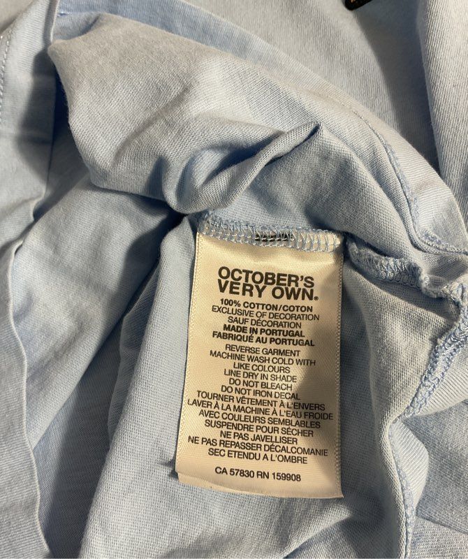 OVO Octobers Very Own Long Sleeve Men’s Crewneck Shirt Blue Size M