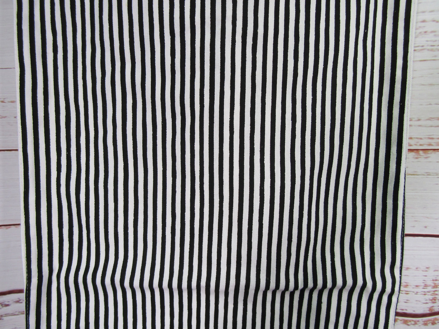 Kate Spade Black & White Cotton Striped Table Runner 72" x 15"