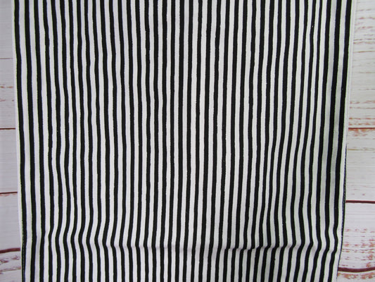 Kate Spade Black & White Cotton Striped Table Runner 72" x 15"