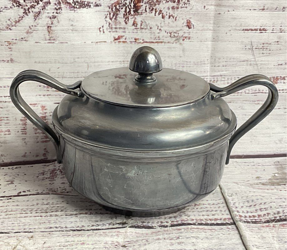 Reed & Barton Vintage WW2 USN Silver-Soldered 3610 Sugar Bowl Silver Plated