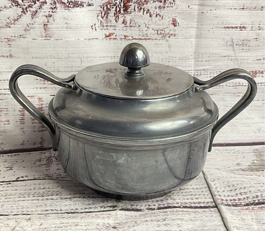 Reed & Barton Vintage WW2 USN Silver-Soldered 3610 Sugar Bowl Silver Plated