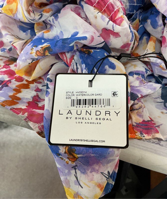 NWT Laundry by Shelli Segal Watercolor Print Mini Dress Size 0