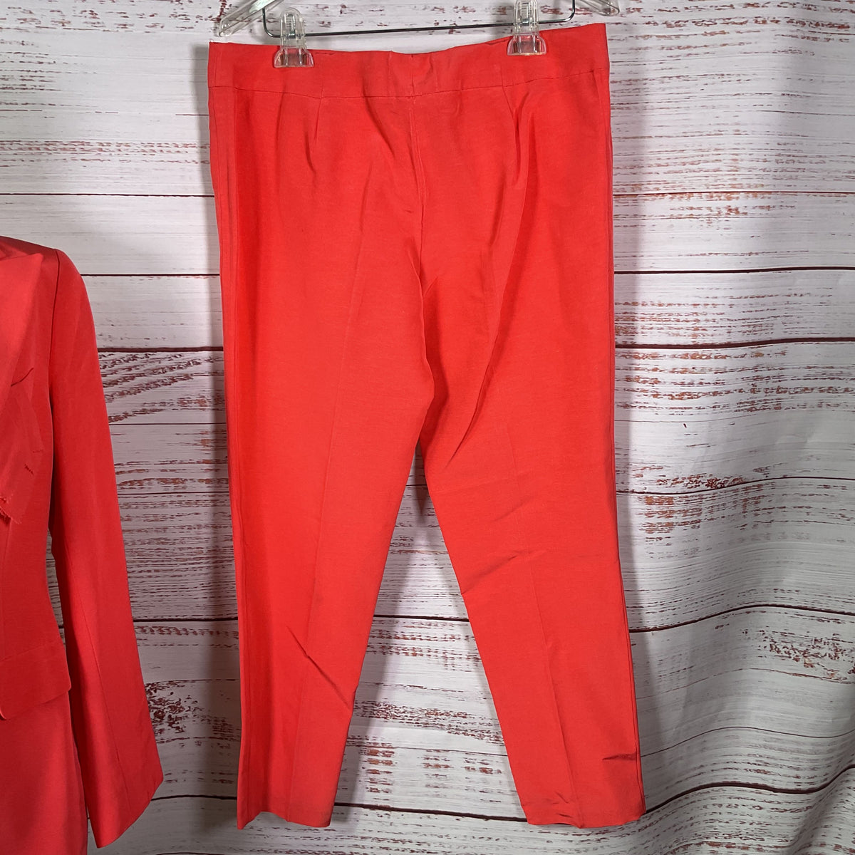 ESCADA Women's Coral Rhinestone Accents Suit- SZ 38/ 8 US