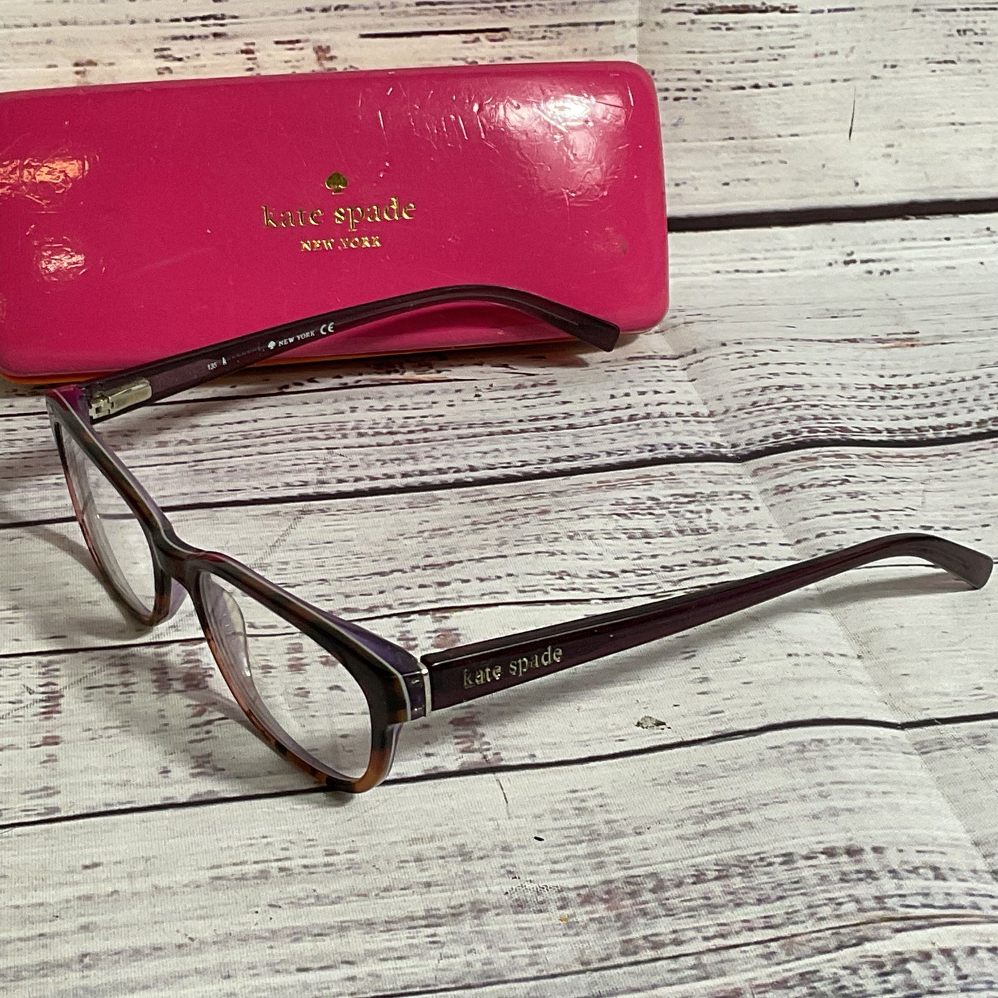 KATE SPADE Blakely Tortoise Purple Women's Eyeglasses 50[ ]17 135 FRAMES ONLY