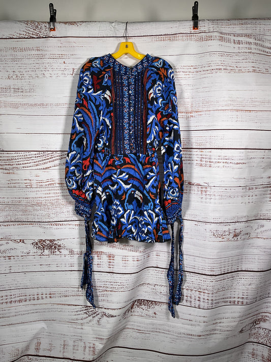 Farm Rio Blue Toucan Mini Dress - Size S NWT