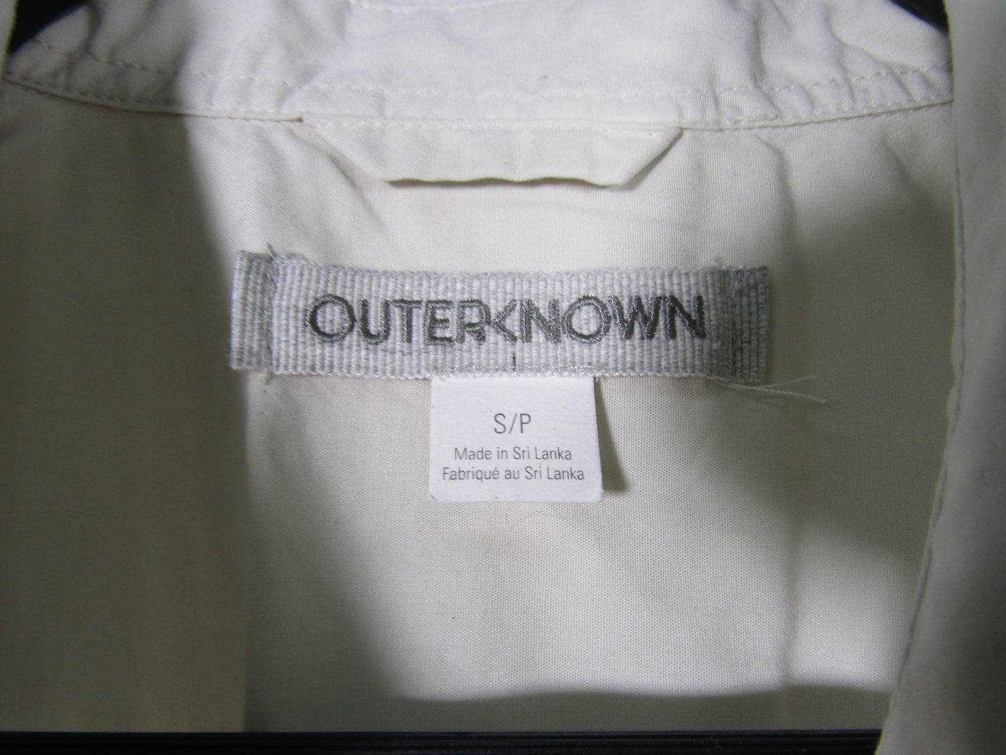 Outerknown Men's White Short Sleeve Button Down Shirt Size S