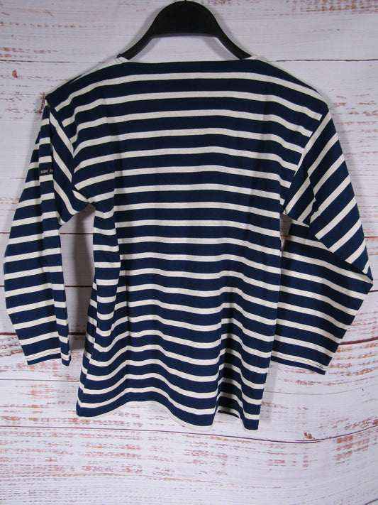 Saint James Minquiers Girl's Striped 3/4 Sleeve T-Shirt Size 12 Made in France