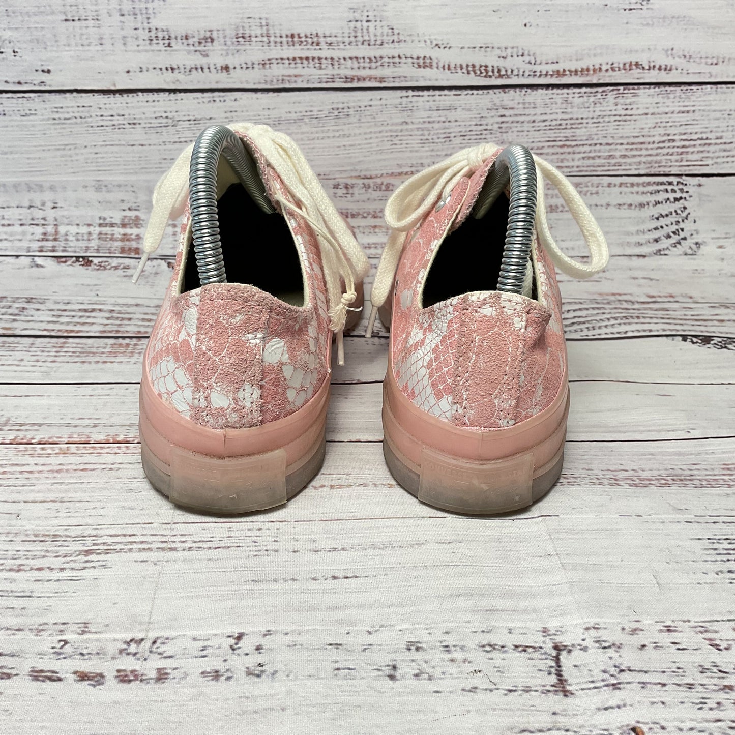 Converse X Golf Le Fleur Pink Suede Snake Skin Pattern Sneaker Shoe Sz 6.5M 8.5W