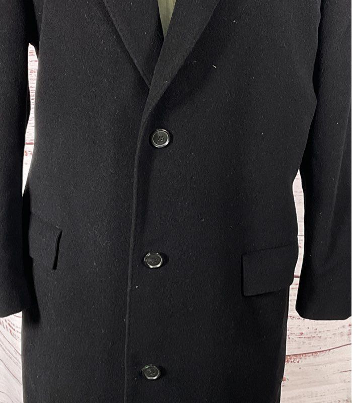 Boss Hugo Boss Virgin Wool Class Long Sterling Overcoat Black 56