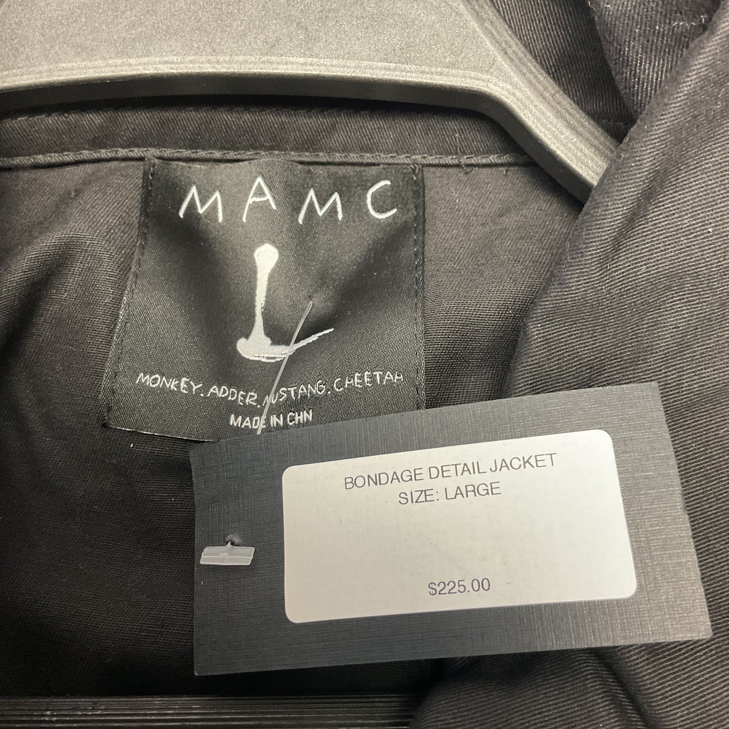 MAMC "Bondage" Detail Punk Strap Jacket - Size Large New