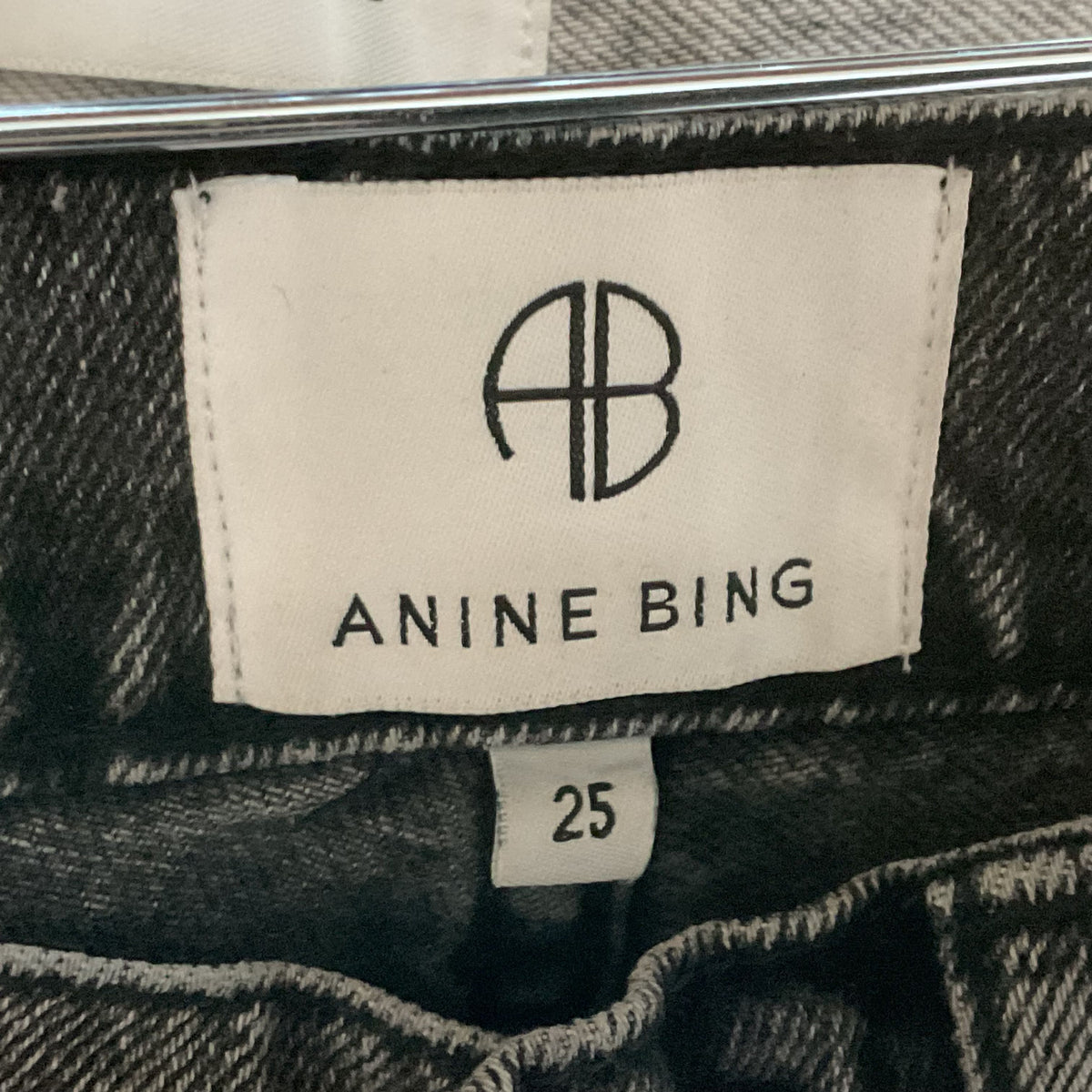 ANINE BING Women's Black Button-Up Denim Jeans- SZ 25