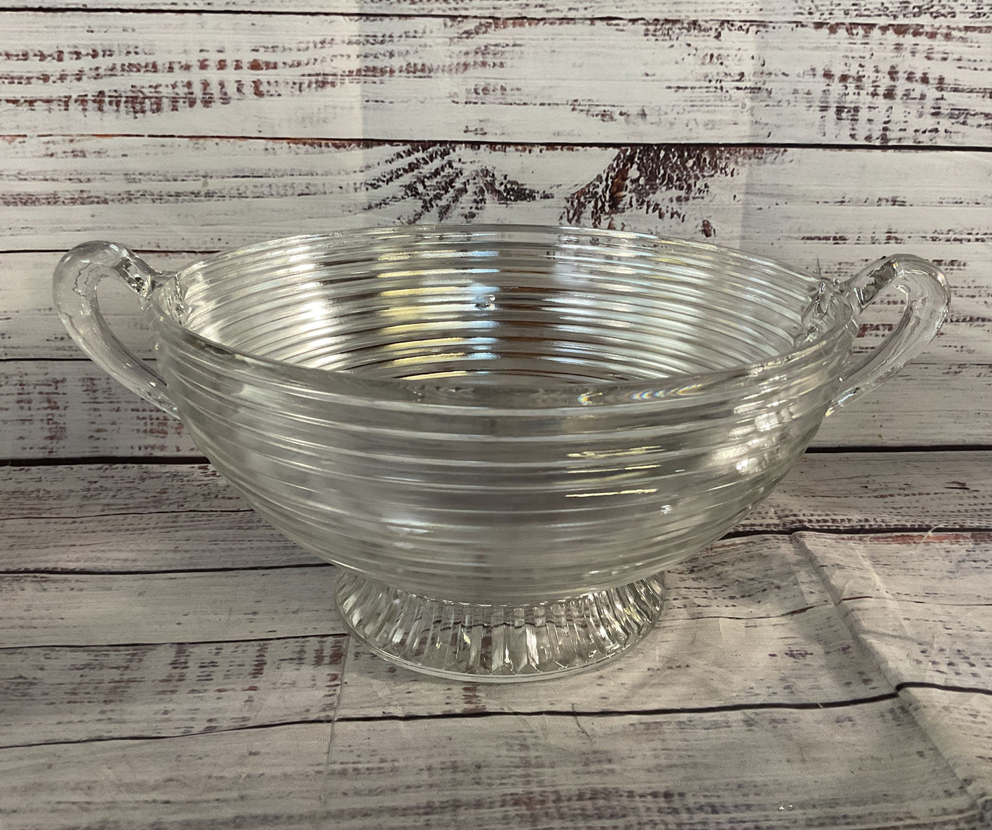 Anchor Hocking 9" Manhattan Glass Footed Fruit Bowl Clear