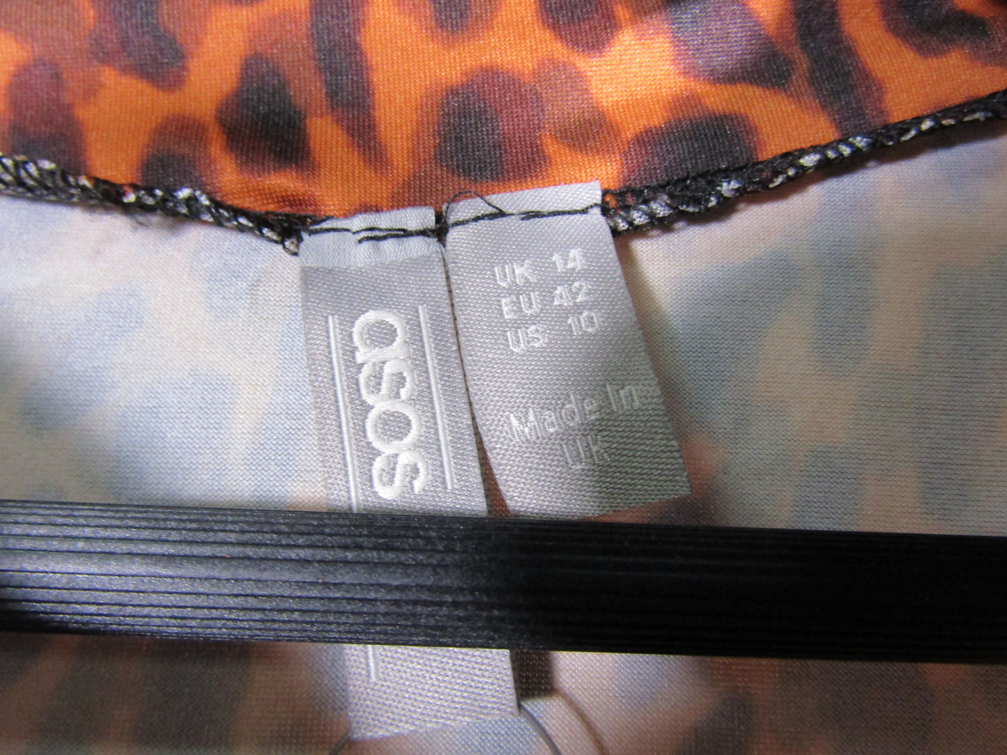 ASOS Women's Brown Leopard Print Open Back Dress Size 10 Made in The UK