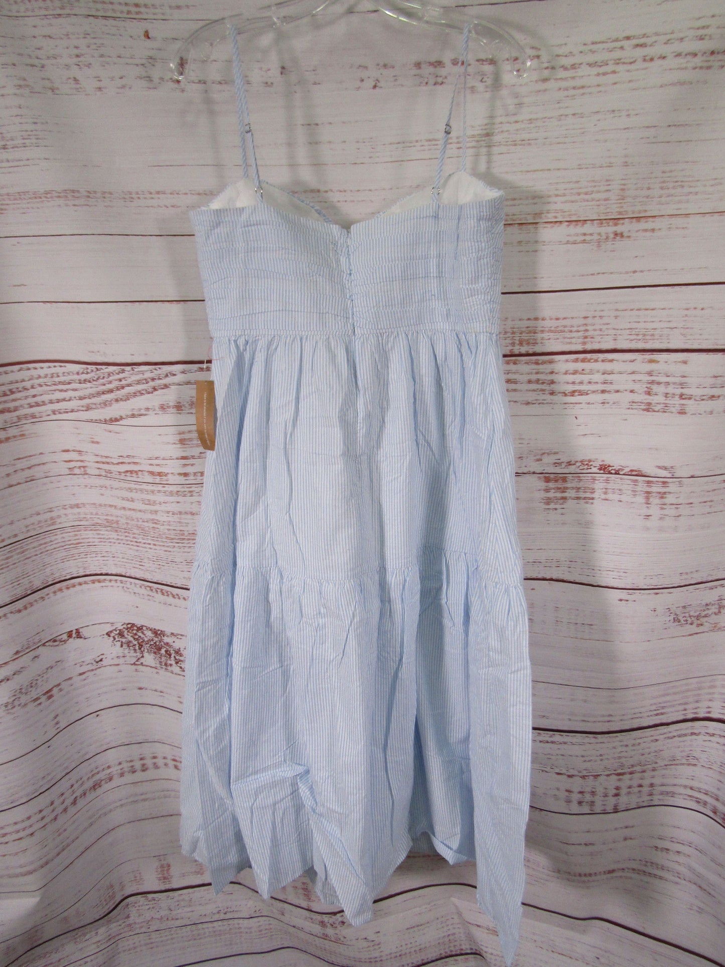 O.P.T Sasha Women's Light Blue Striped Midi Dress Size XL