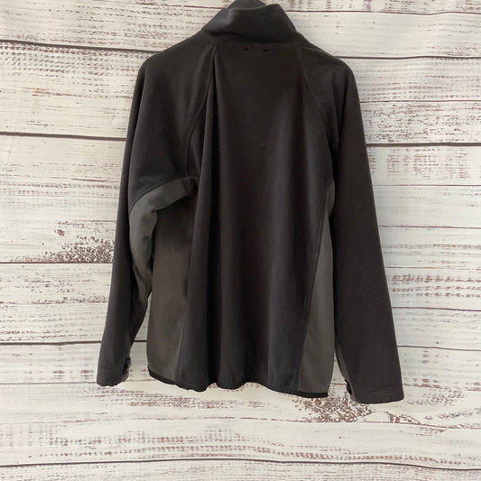 The North Face Black Grey Microfleece Full Zip Jacket - Size M