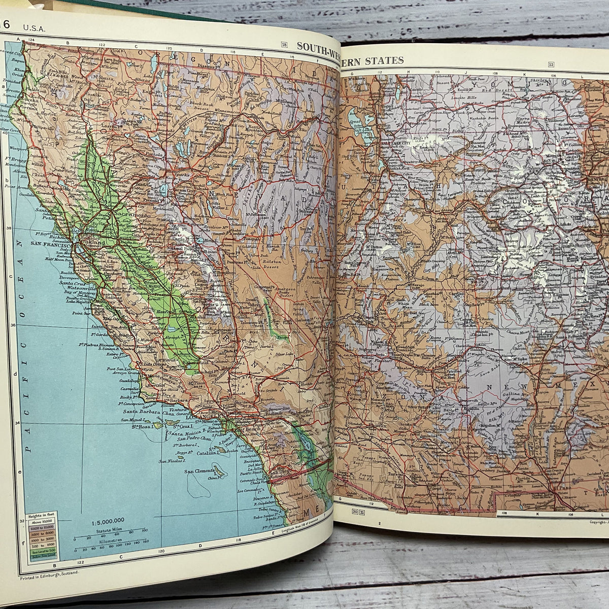 Columbus Atlas Of The World Bartholomew Map 1953 Hard Cover Book