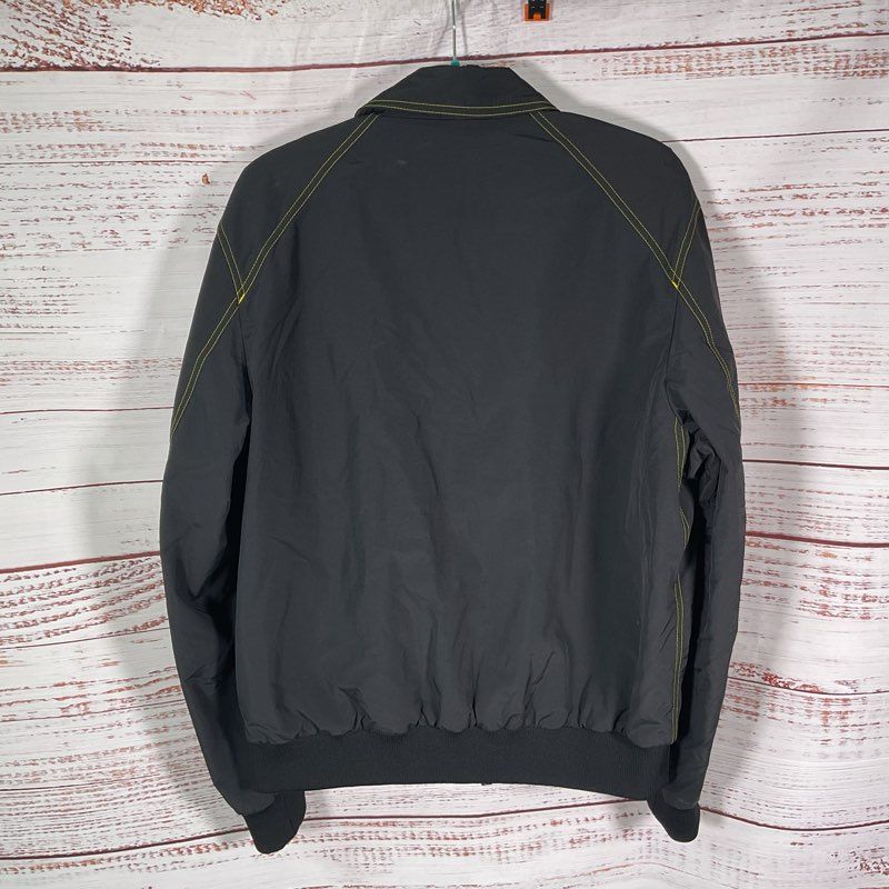 COS X Yeboah Black & Yellow Contrast Stitch Full Zip Jacket - Size Large