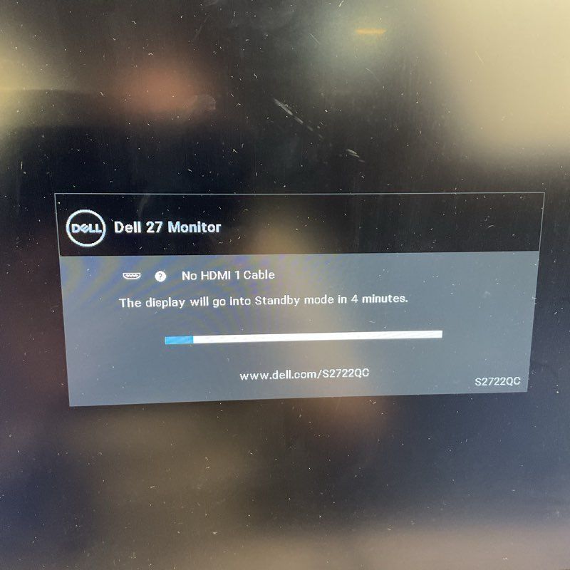 Dell 27" Flat Panel Adjustable Monitor 4K UHD S2722QC