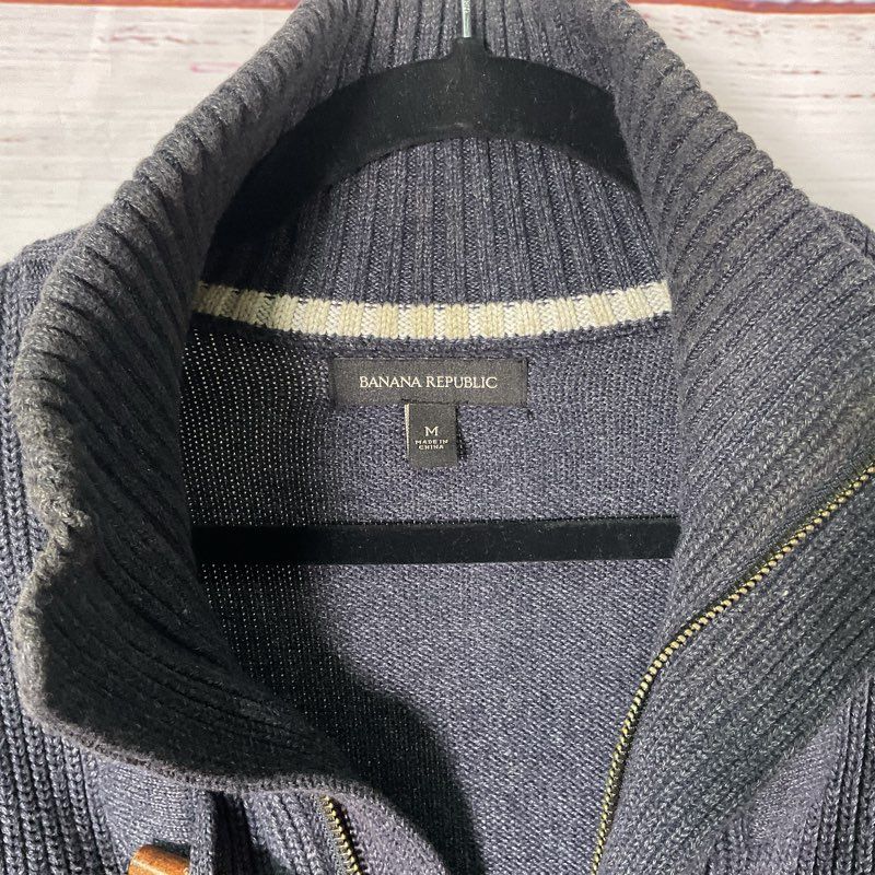 Banana Republic Dark Gray Knit Toggle Cardigan Sweater - Size M