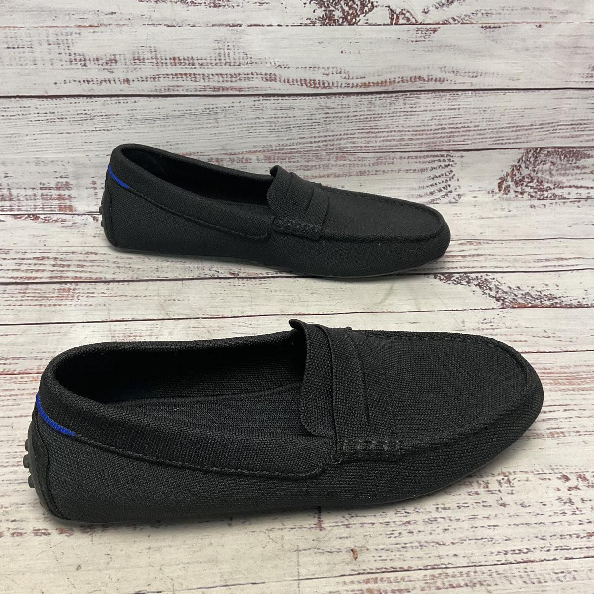 Rothys Black Knit Driving Loafer Casual Shoe Men Size 10