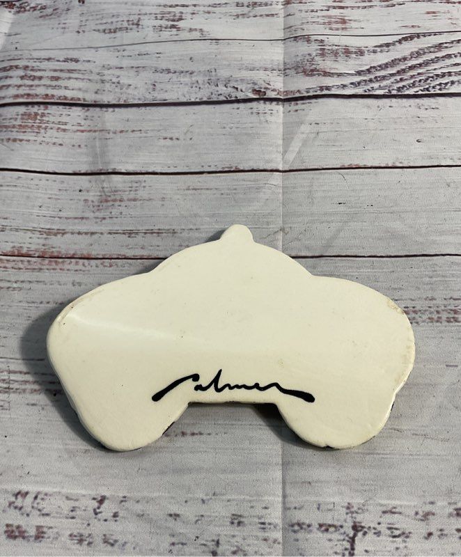 Alison Palmer Taxi Cab Black & Yellow Pottery Piece Signed