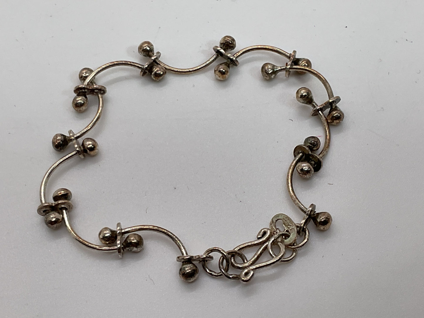VTG. Sterling Silver Kids Link & Ball 6.25" Bracelet- 4.61g