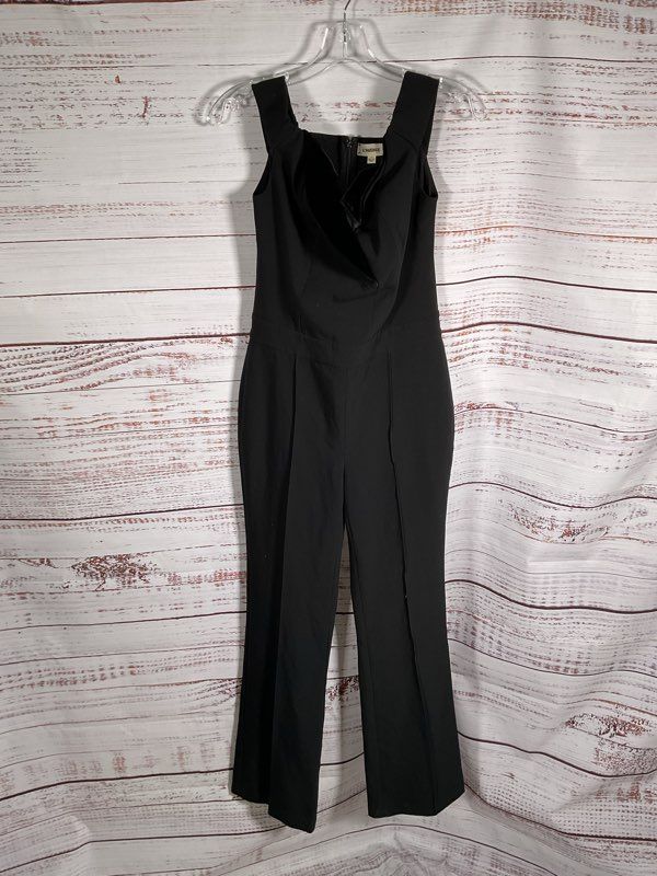 Women's L'AGENCE Black Jumpsuit Polyester Blend Size 2