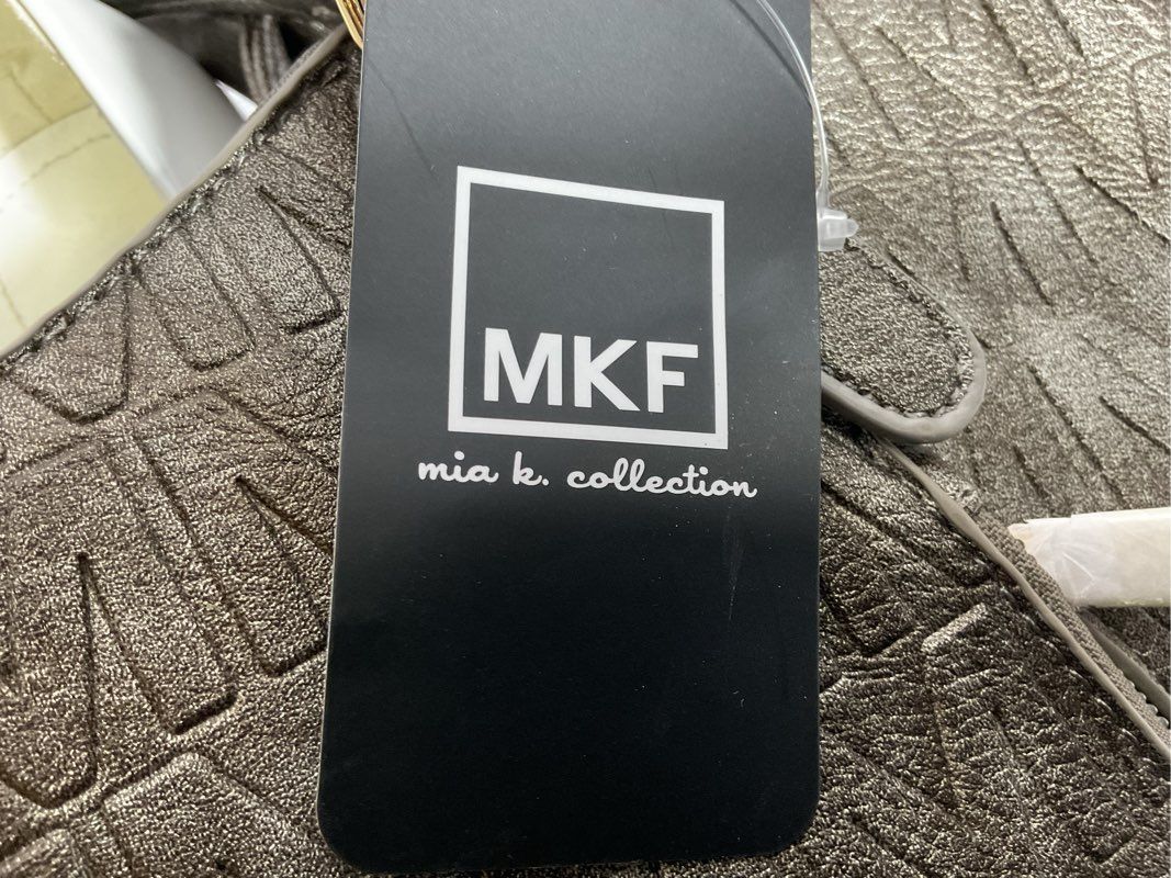 NWT MIA K. COLLECTION Women's Embossed Logo Vegan Leather Shoulder Bag