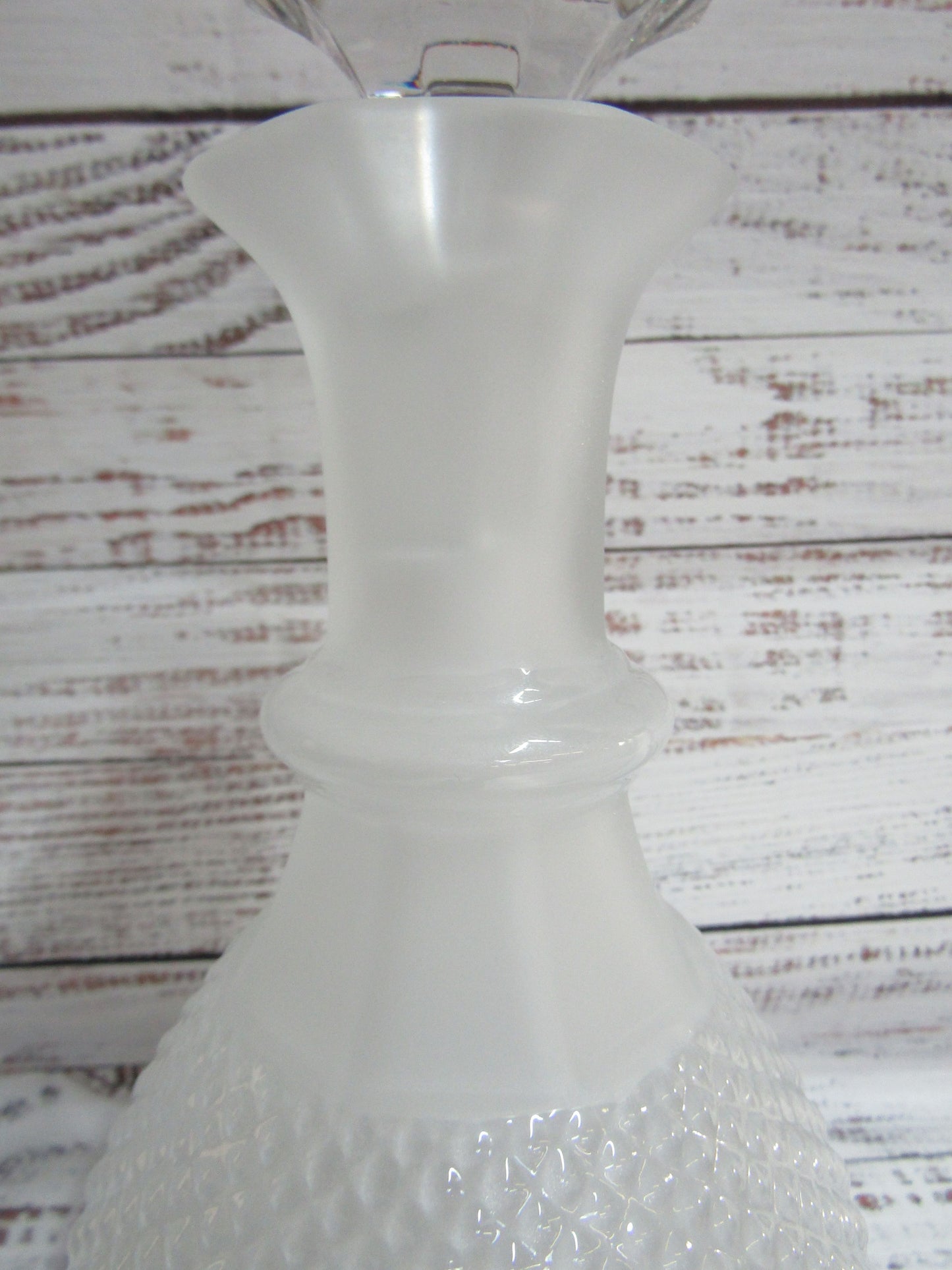 Vista Alegre Bicos White Frosted Glass Decanter
