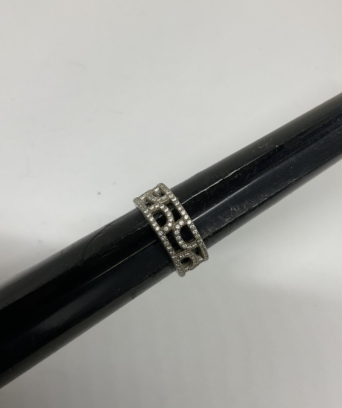 925 AM Sterling Silver size 7.5 Ring with Rhinestones