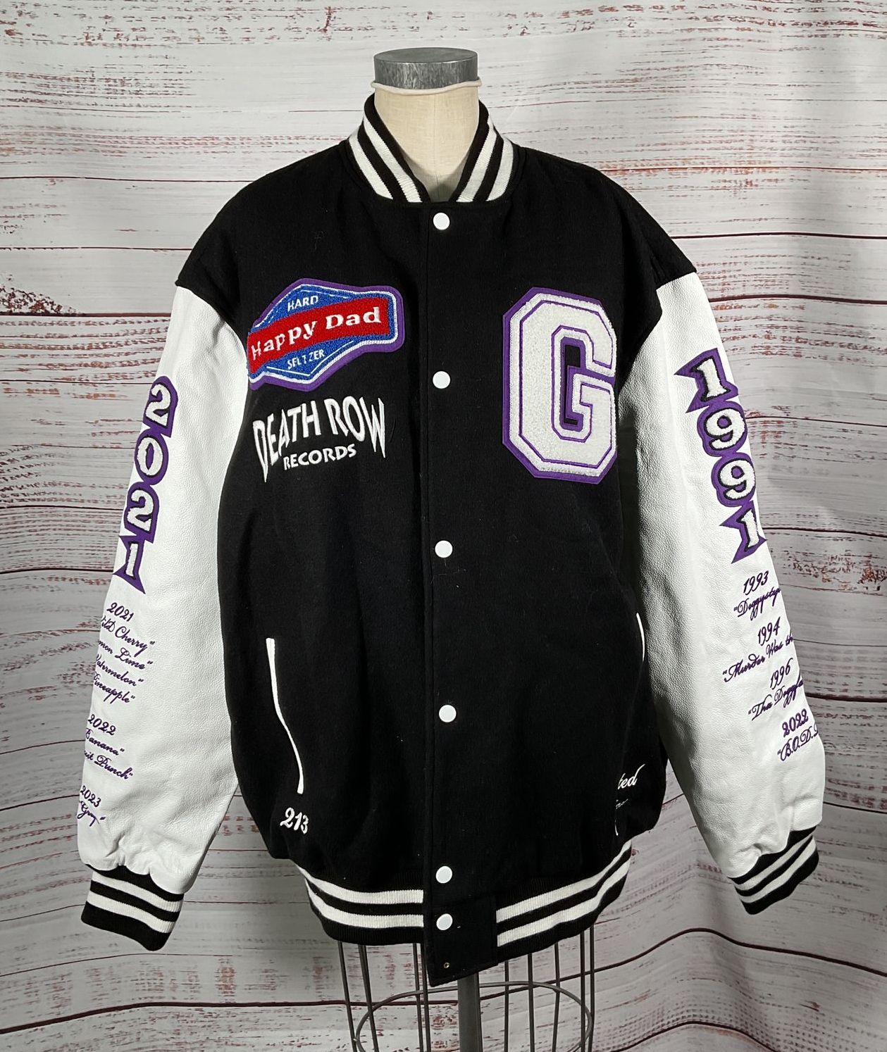 Happy Dad Death Row Varsity Jacket Multicolor 2X