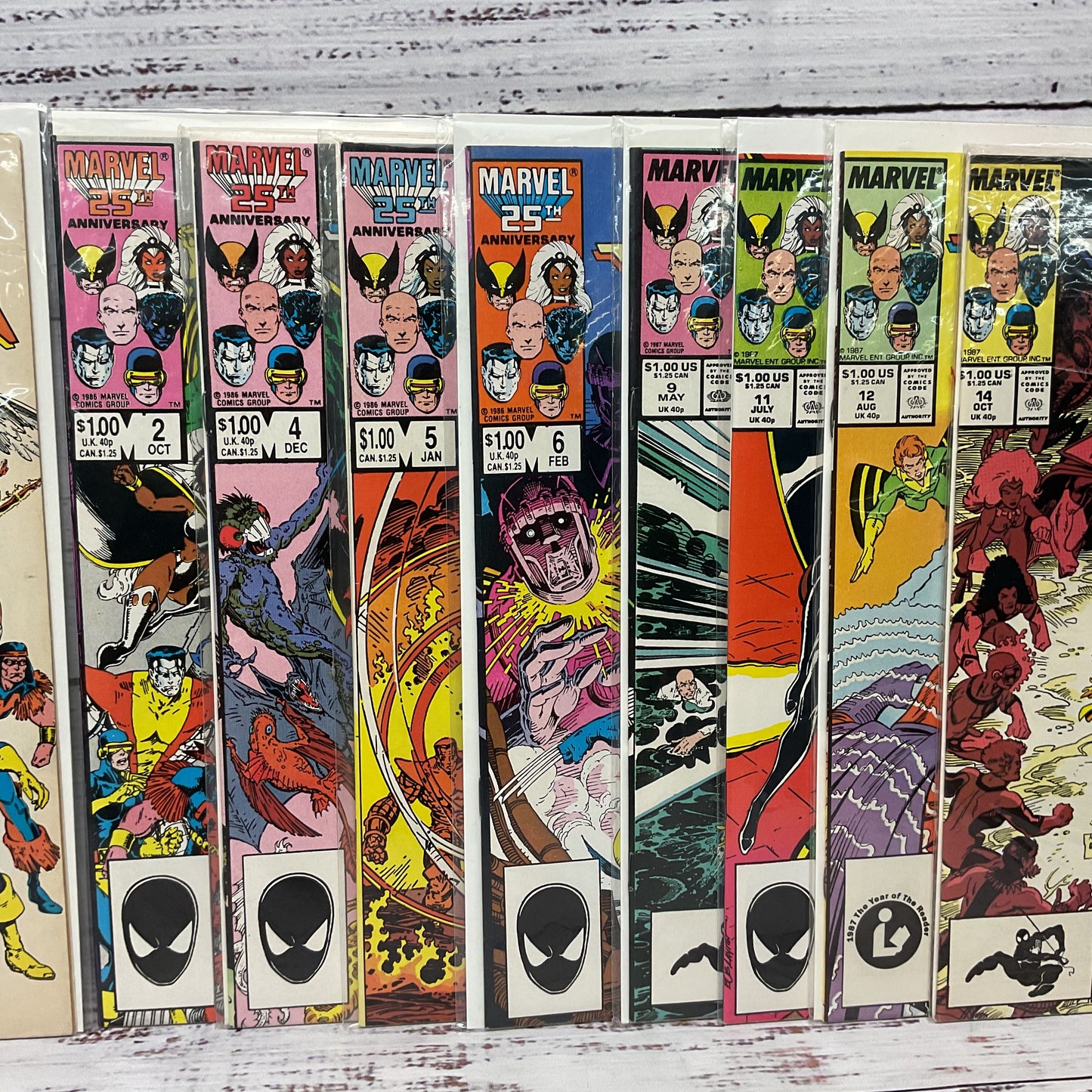 Classic X Men Comic Book Issues 1,2,4,5,6,9,11,12,14 Lot of 9 Marvel Comics