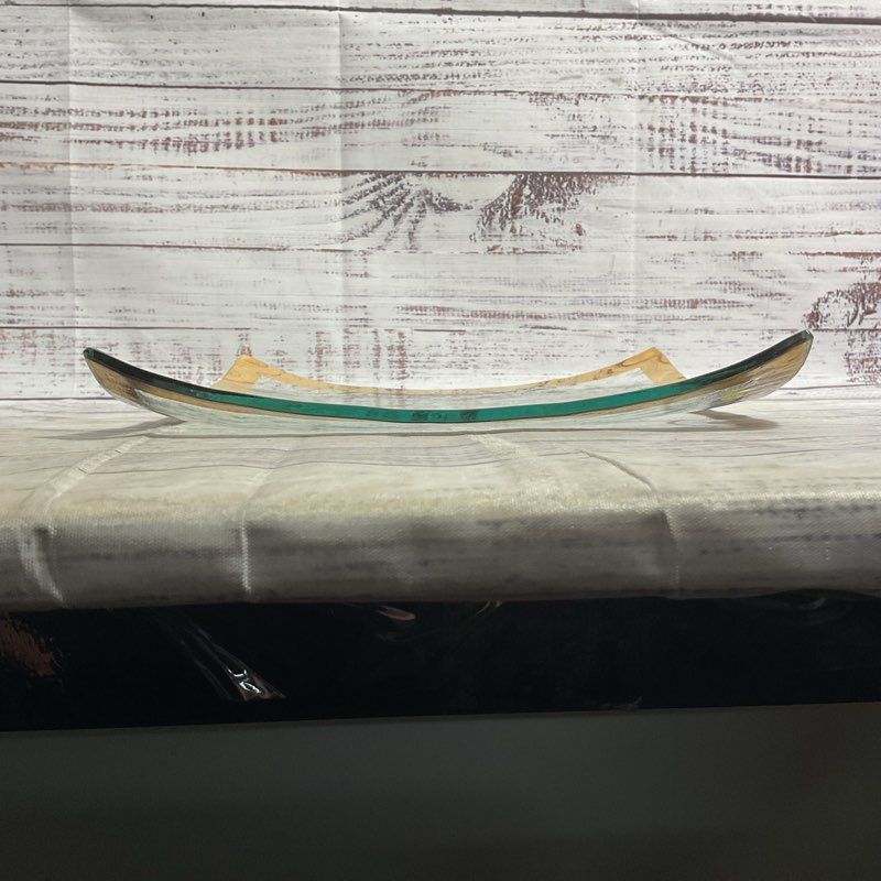 Annie Glass Gold Rim Textured Glass 10" Matzah Serving Plate