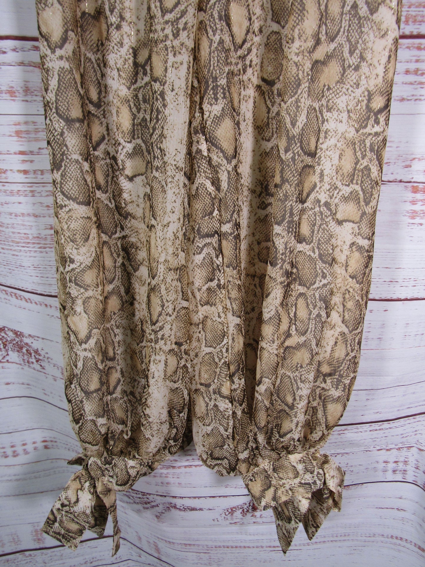 Bardot Alira Women's Brown Snake Print Balloon Pants Size 4