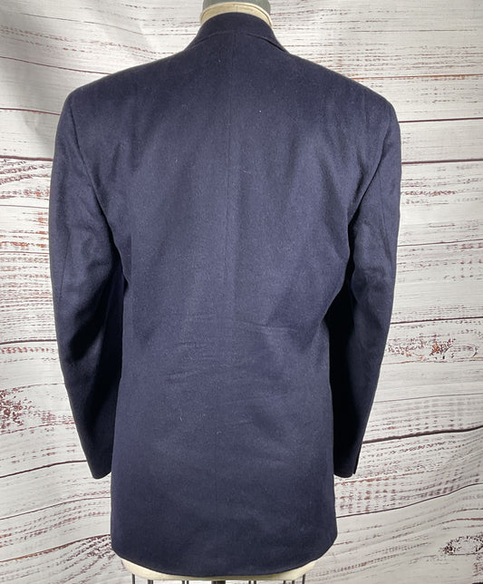 Burberrys Vintage Wool Blazer Navy